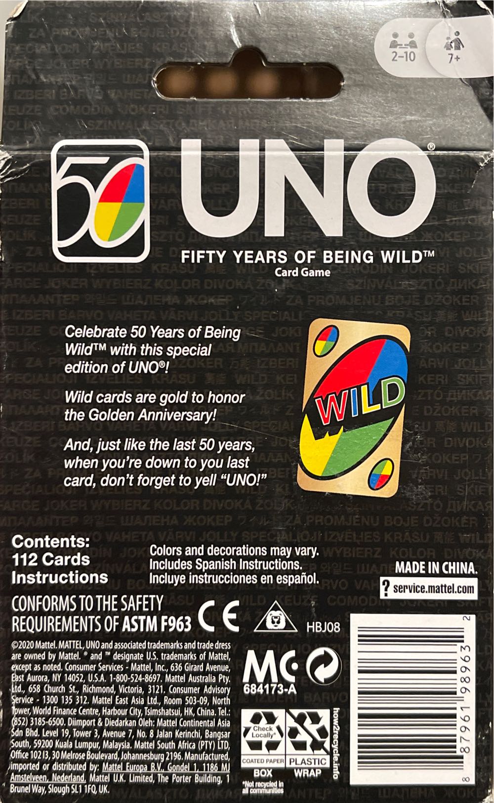 50th Anniversary  (2-10) board game collectible [Barcode 887961989632] - Main Image 2