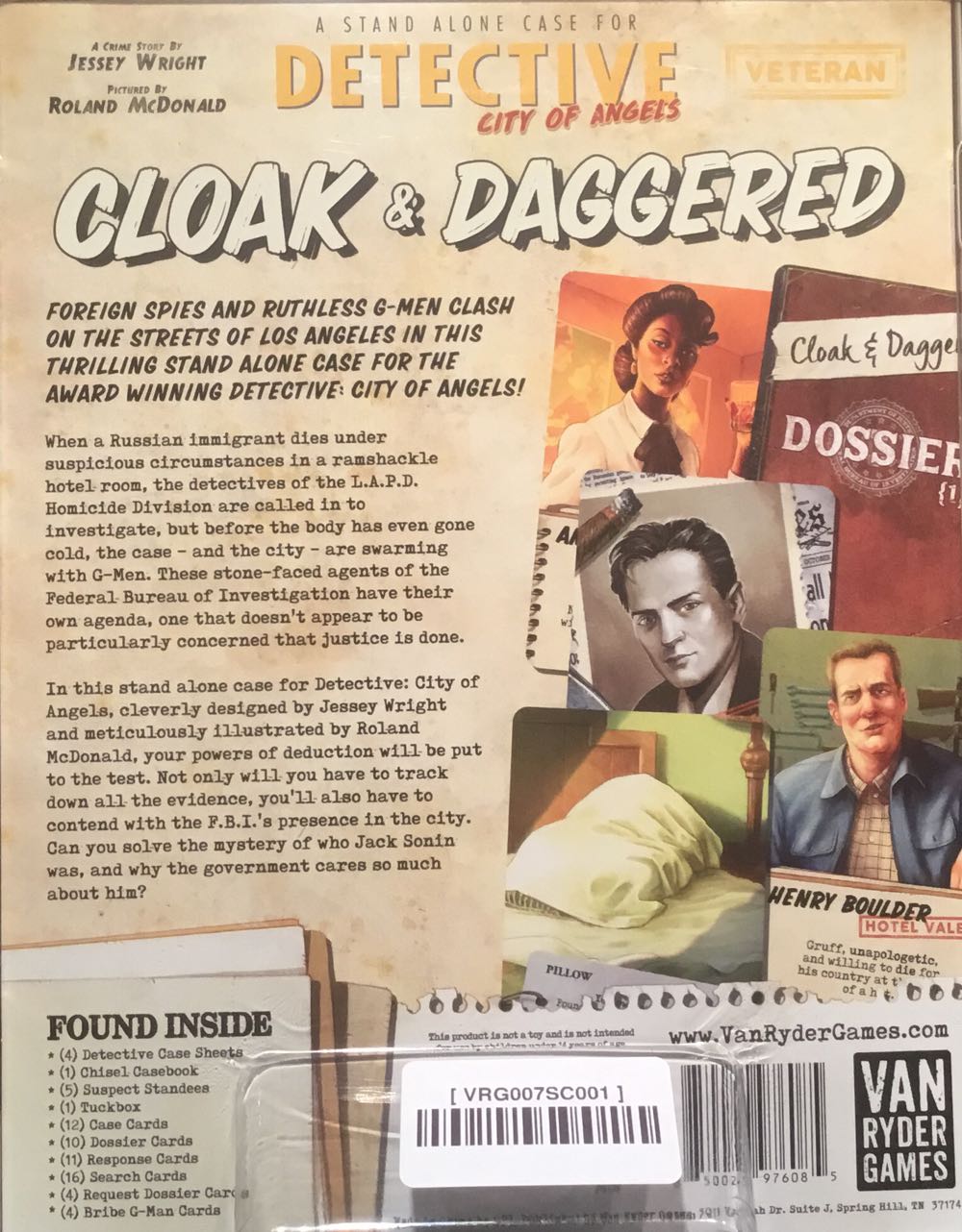 Detective: Cloak & Daggered Case Pack #1  (1 - 5) board game collectible [Barcode 850024976085] - Main Image 2