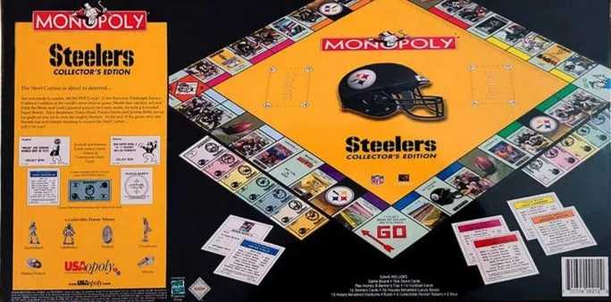 Collector’s Edition Monopoly Sealed Monopoly New Pittsburgh Steelers Collector’s Ed. Heinz Field  (2-6) board game collectible [Barcode 700304002129] - Main Image 2