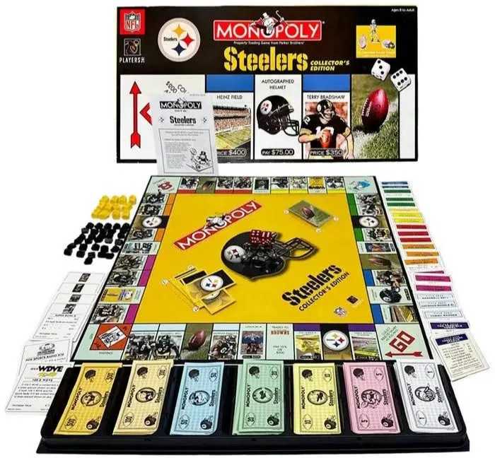 Collector’s Edition Monopoly Sealed Monopoly New Pittsburgh Steelers Collector’s Ed. Heinz Field  (2-6) board game collectible [Barcode 700304002129] - Main Image 3