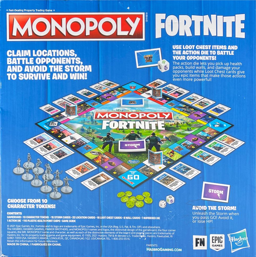 Fortnite Collector’s Edition Monopoly  (2-7) board game collectible [Barcode 195166143965] - Main Image 2