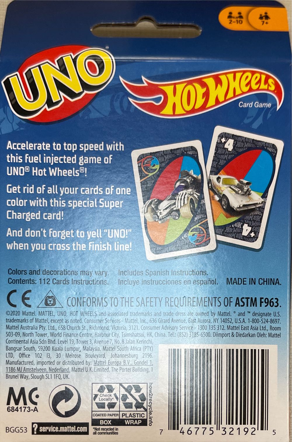 Hot Wheels  (2-10) board game collectible [Barcode 746775321925] - Main Image 2