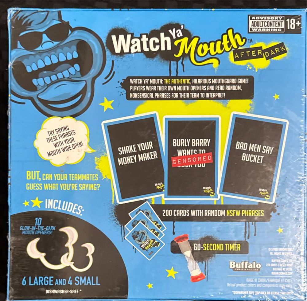 Watch Ya’ Mouth: After Dark  (3+) board game collectible [Barcode 079346002825] - Main Image 2