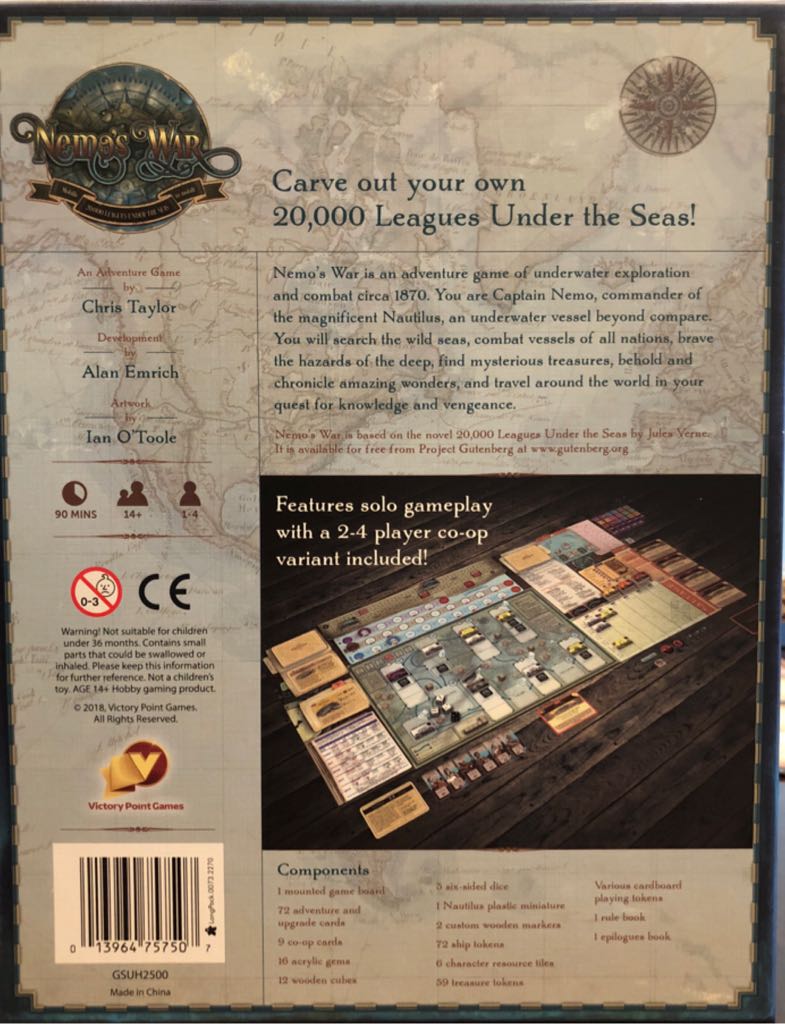 Nemo’s War  (1-4) board game collectible [Barcode 013964757507] - Main Image 2