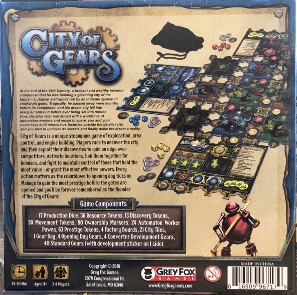City of Gears  (2-4) board game collectible [Barcode 616909967179] - Main Image 2