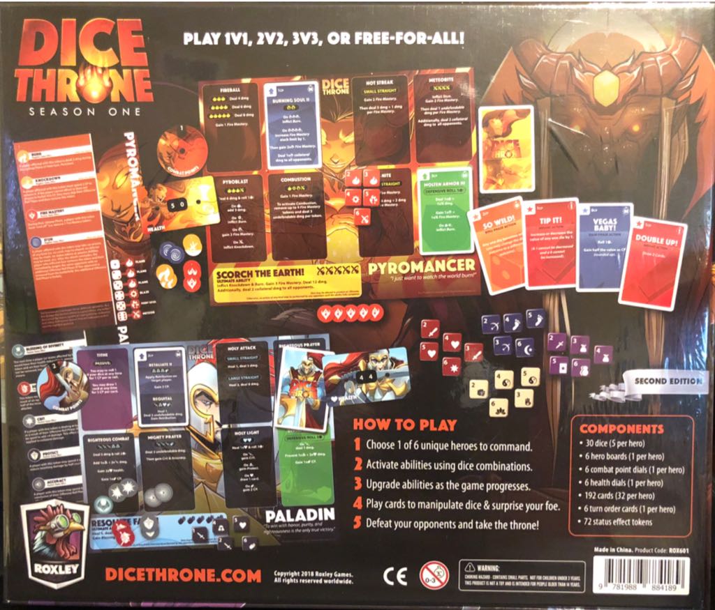 Dice Throne: Season One - Champion Edition  (2-6) board game collectible [Barcode 9781988884189] - Main Image 2