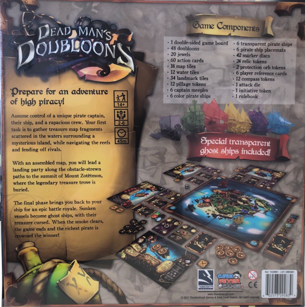 Dead Man’s Doubloons  (2-6) board game collectible [Barcode 602573292839] - Main Image 2