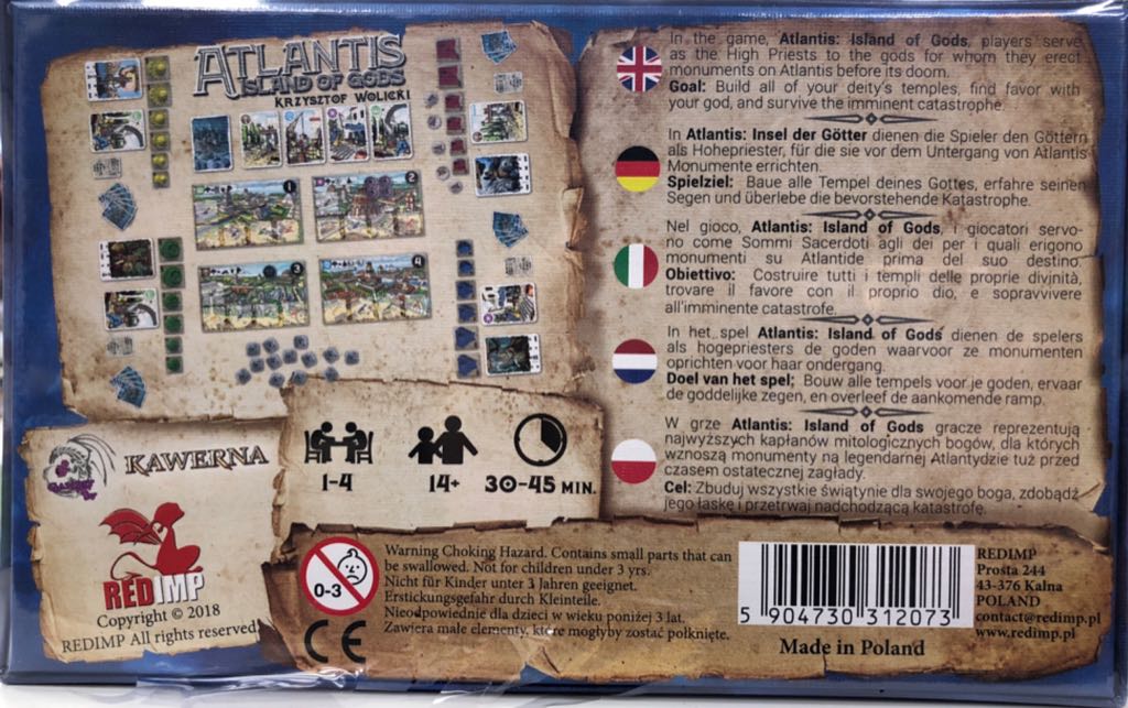 Atlantis Island of Gods  (1-8) board game collectible [Barcode 5904730312073] - Main Image 2