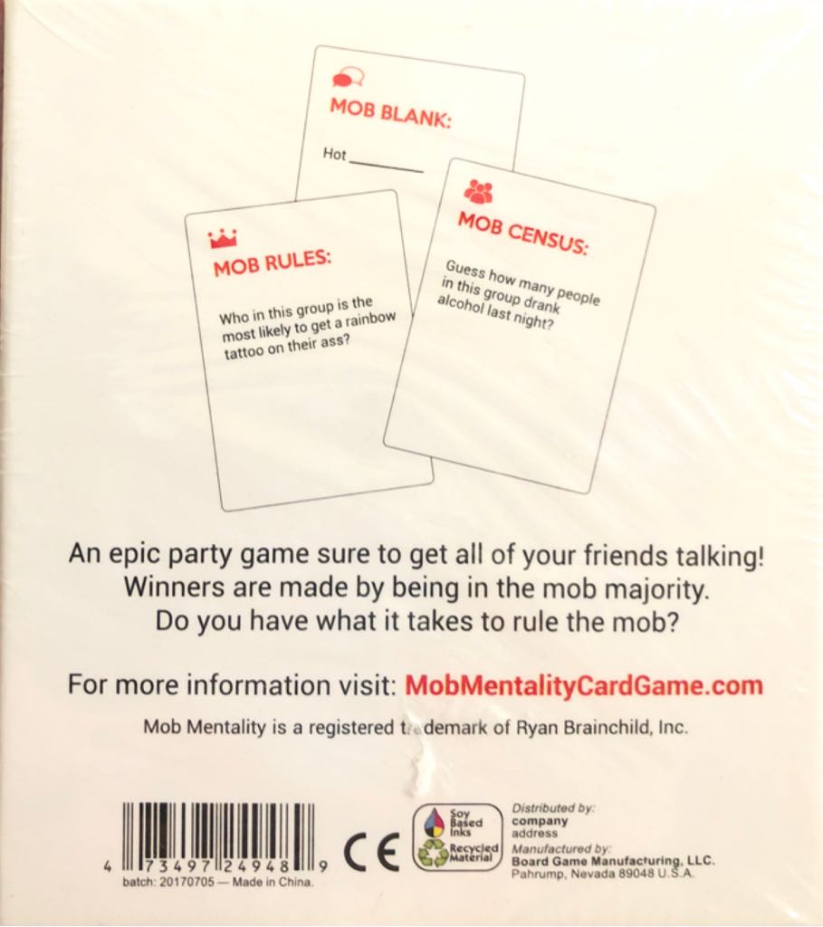 Mob Mentality  (4-20) board game collectible [Barcode 473497249489] - Main Image 2