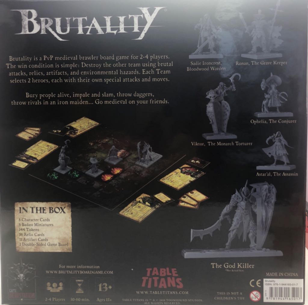 Brutality  (2-4) board game collectible [Barcode 9781944165017] - Main Image 2