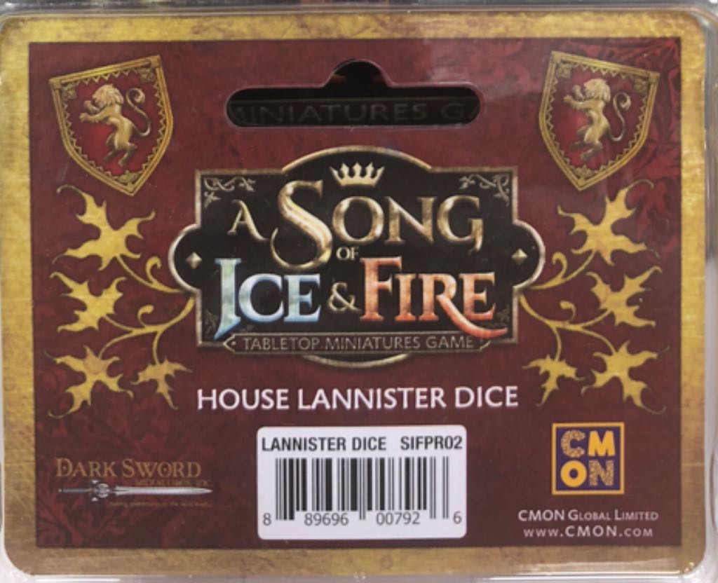 House Lannister Dice  board game collectible [Barcode 889696007926] - Main Image 2