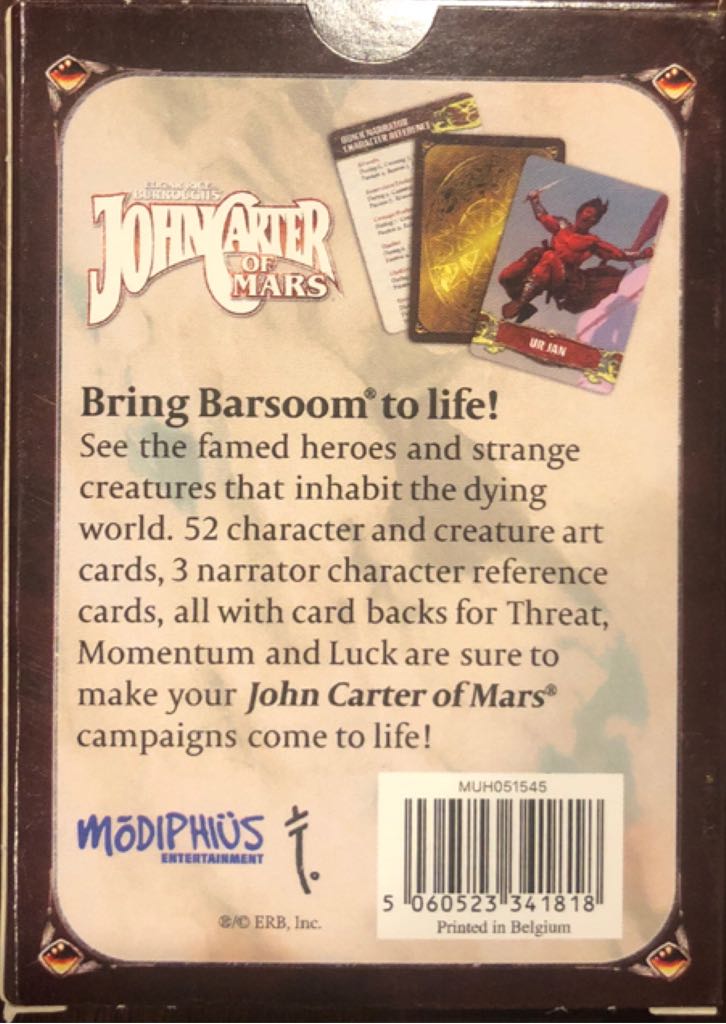 John Carter of Mars: Character and Token Card Deck  board game collectible [Barcode 5060523341818] - Main Image 2