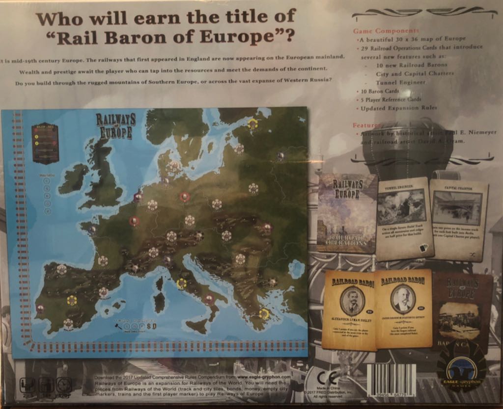 Railways Of Europe  (2-5) board game collectible [Barcode 609456647793] - Main Image 2