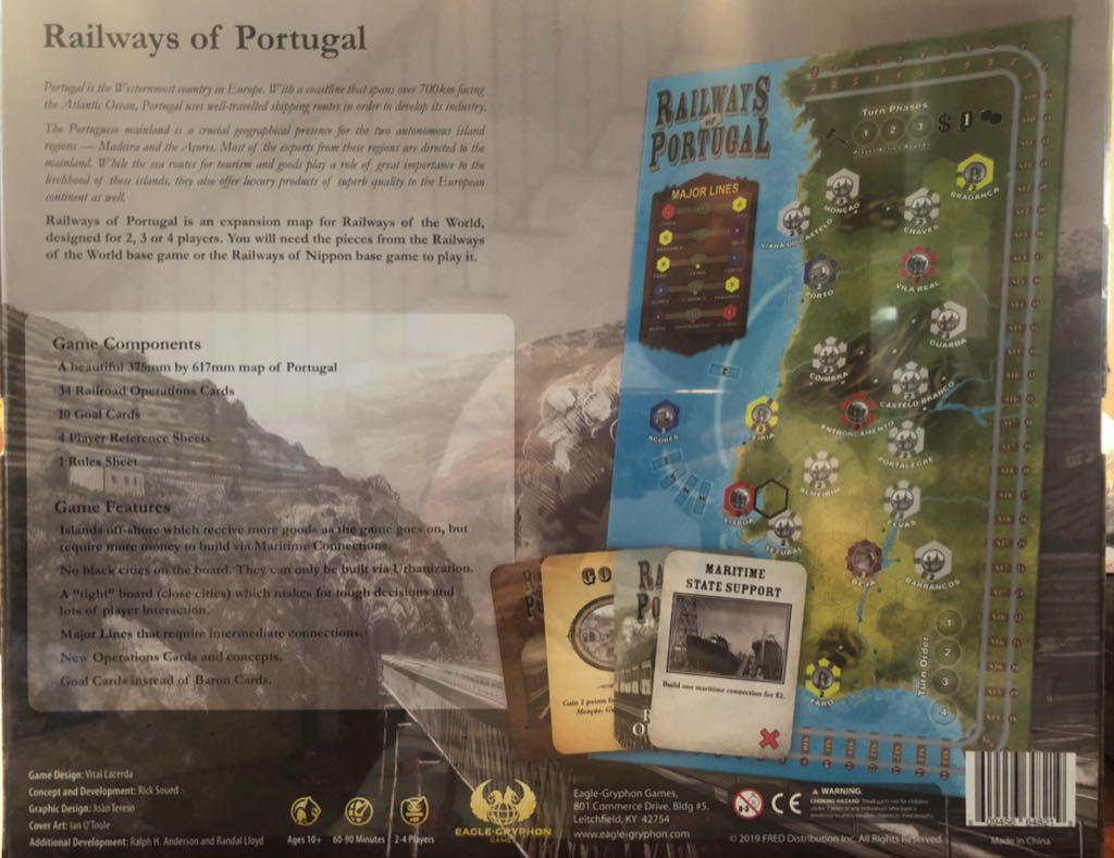Railways Of Portugal  (2-4) board game collectible [Barcode 609456648219] - Main Image 2