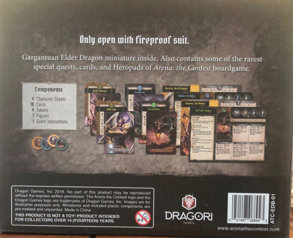 Arena: The Contest - The Elder Dragon  board game collectible [Barcode 051497068943] - Main Image 2