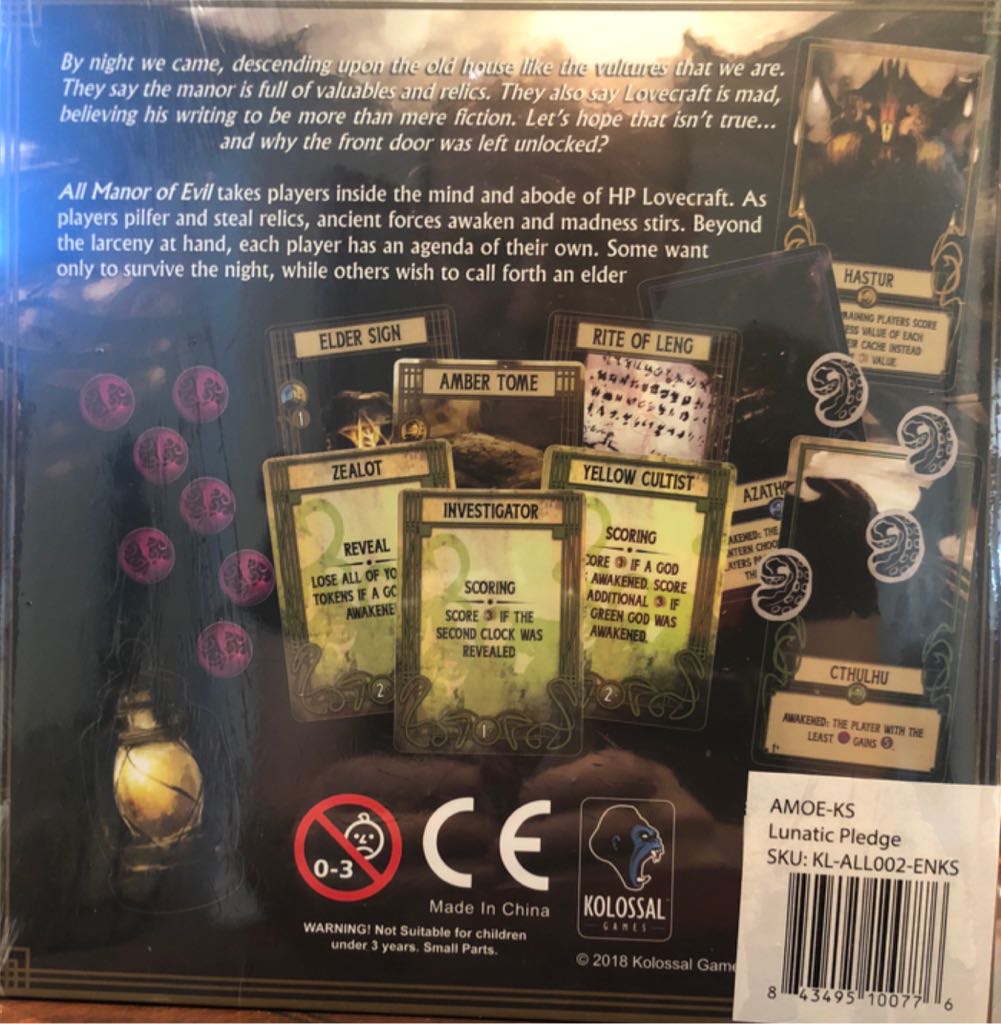 All Manor of Evil  (1-6) board game collectible [Barcode 843495100776] - Main Image 2