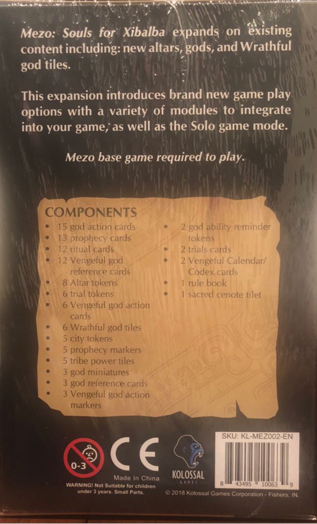 Mezo: Souls for Xibalba  board game collectible [Barcode 843495100639] - Main Image 2