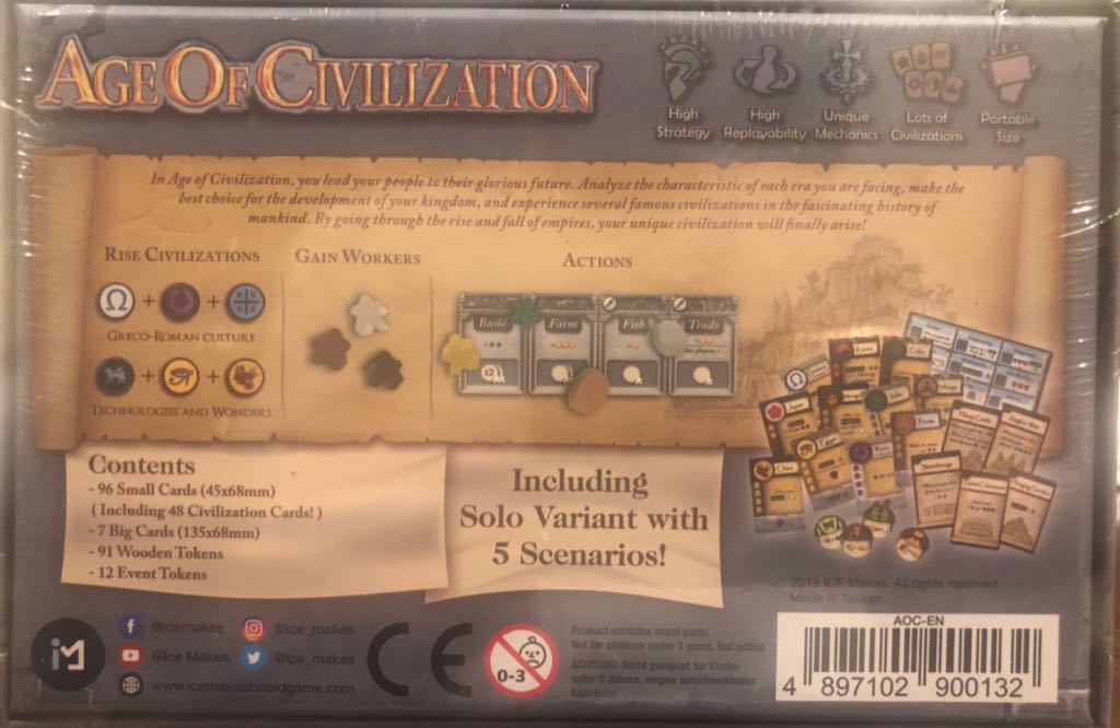 Age of Civilization  (1-4) board game collectible [Barcode 4897102900132] - Main Image 2