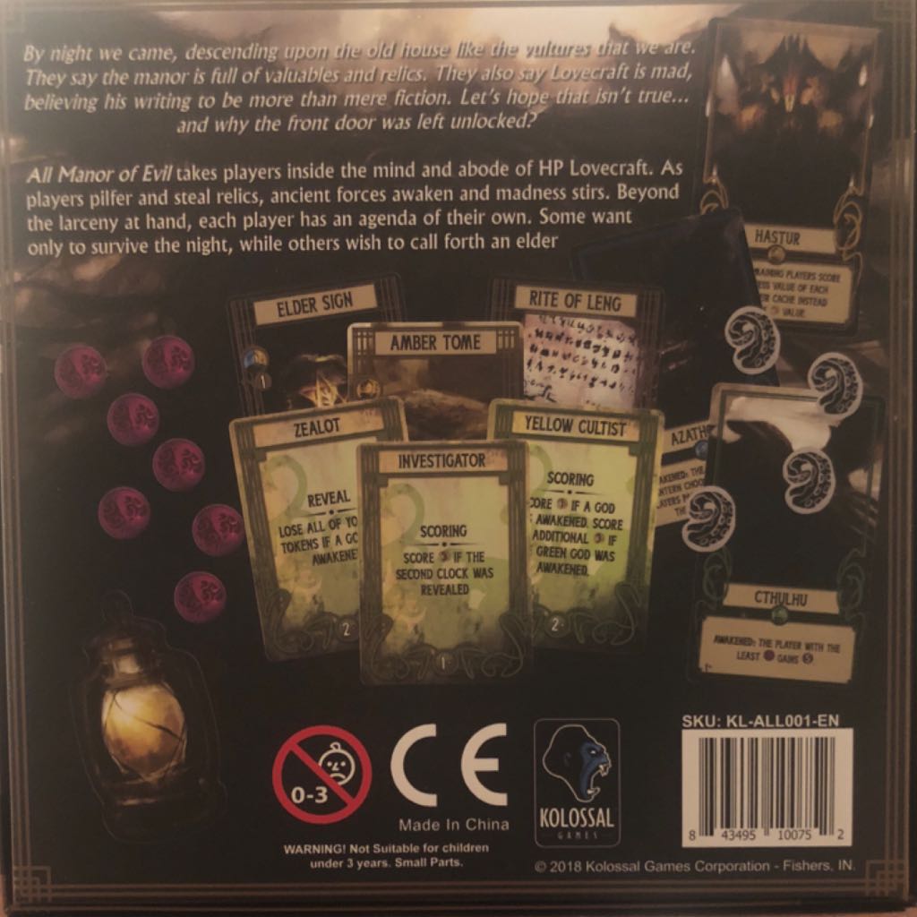 All Manor of Evil  (1-6) board game collectible [Barcode 843495100752] - Main Image 2