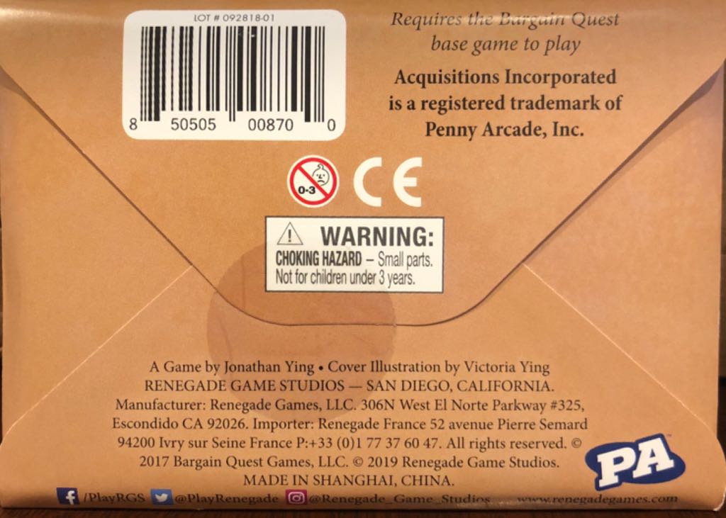 Bargain Quest: Acquisitions Incorporated  board game collectible [Barcode 850505008700] - Main Image 2