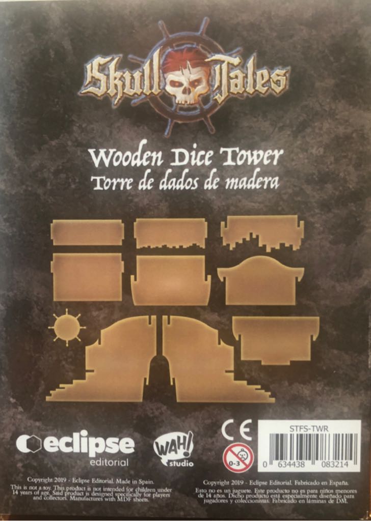 Skull Tales: Wooden Dice Tower  board game collectible [Barcode 0634438083214] - Main Image 2