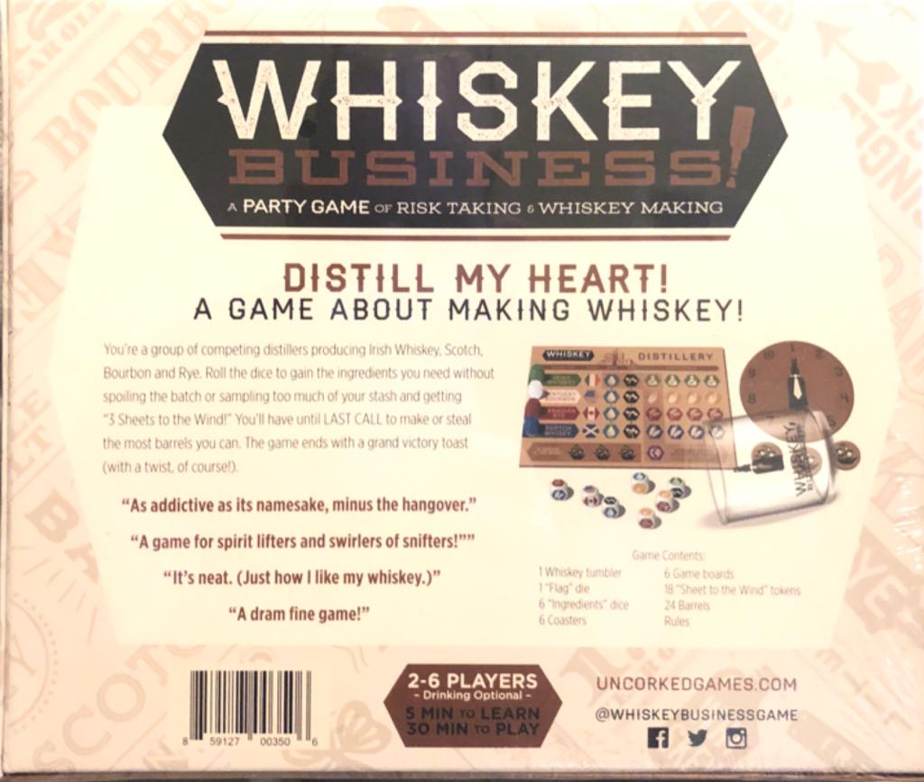Whiskey Business  (2-6) board game collectible [Barcode 859127003506] - Main Image 2
