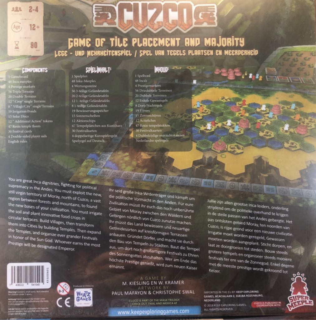 Cuzco  (2-4) board game collectible [Barcode 7438222541545] - Main Image 2