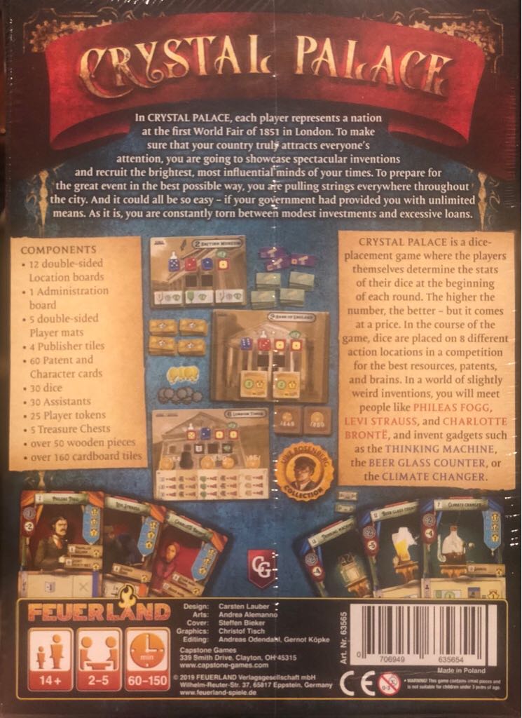 Crystal Palace  (2-5) board game collectible [Barcode 706949635654] - Main Image 2
