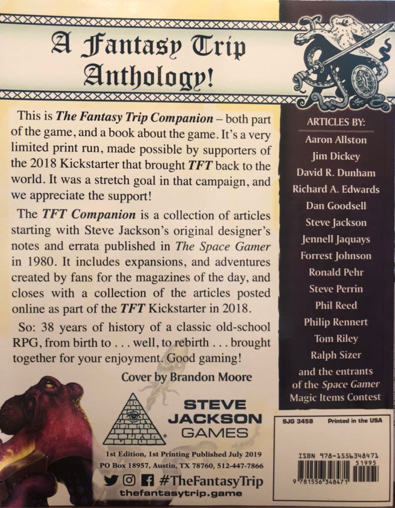 Fantasy Trip: Companion, The  board game collectible [Barcode 9781556348471] - Main Image 2