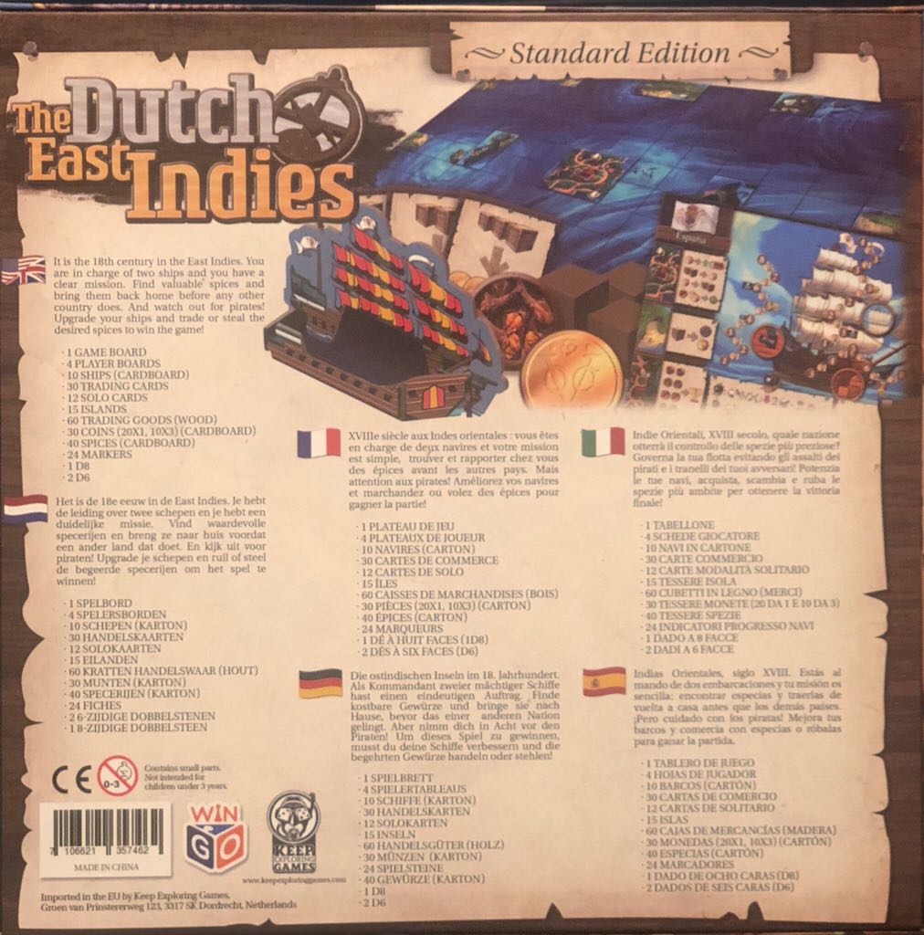Dutch East Indies, The  (1-4) board game collectible [Barcode 7106621357462] - Main Image 2