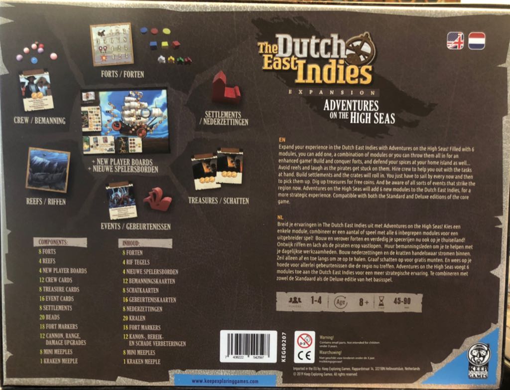 Dutch East Indies: Adventures on the High Seas, The  board game collectible [Barcode 7438222542597] - Main Image 2