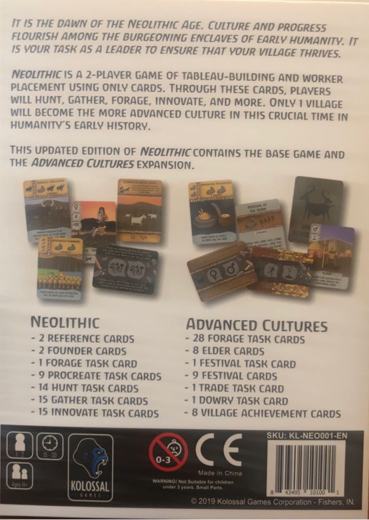 Neolithic  (1-2) board game collectible [Barcode 843495101001] - Main Image 2