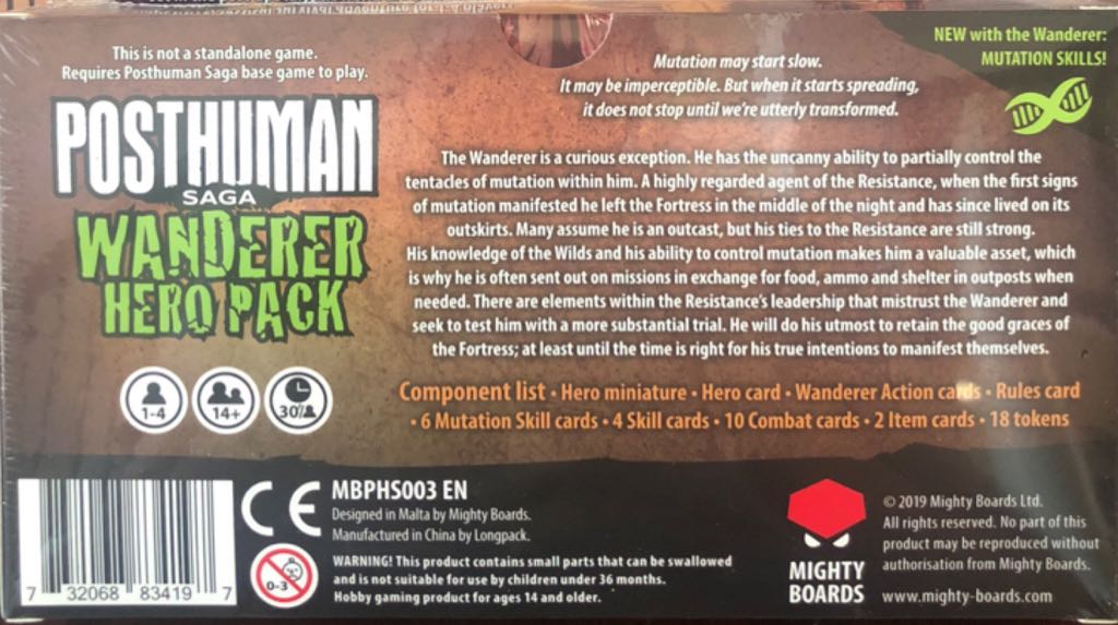 Posthuman Saga: Wanderer Pack  board game collectible [Barcode 732068834197] - Main Image 2
