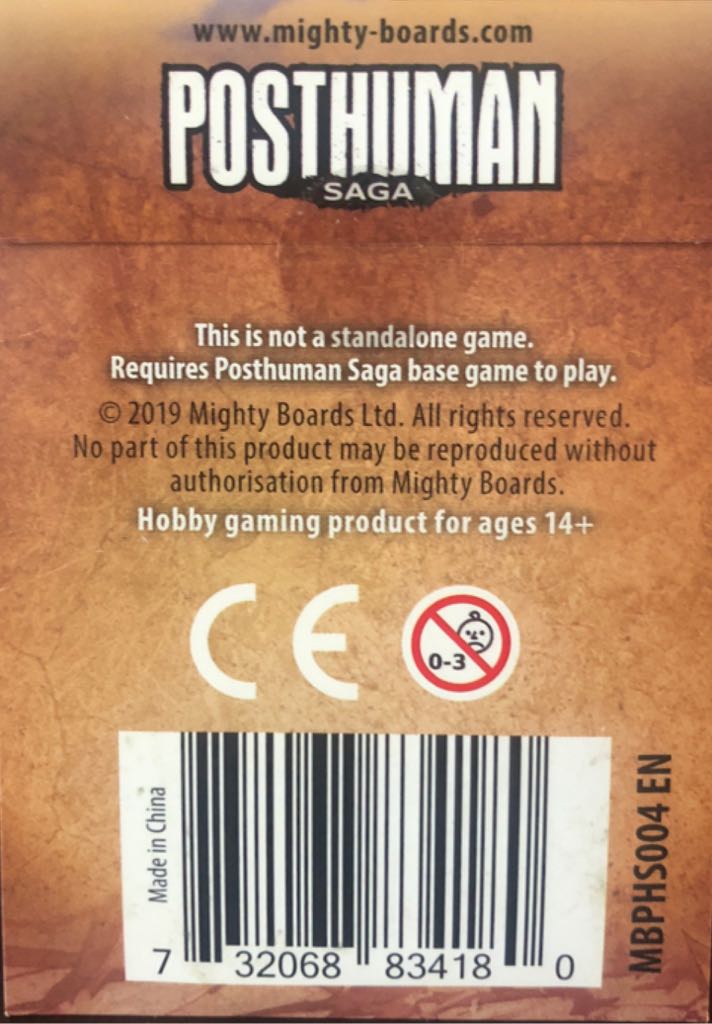 Posthuman Saga: The Outcast  board game collectible [Barcode 732068834180] - Main Image 2