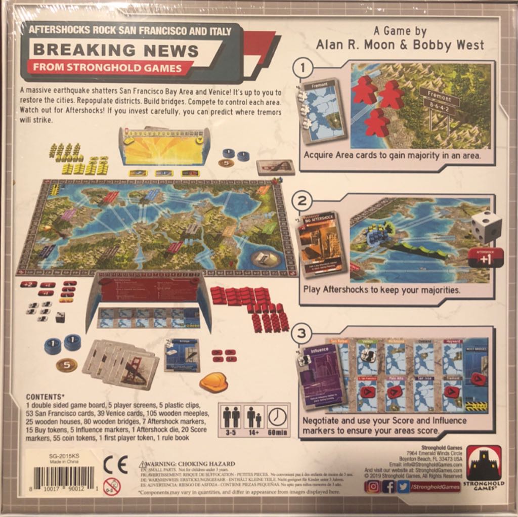Aftershock: San Francisco & Venice  (3-5) board game collectible [Barcode 810017900121] - Main Image 2