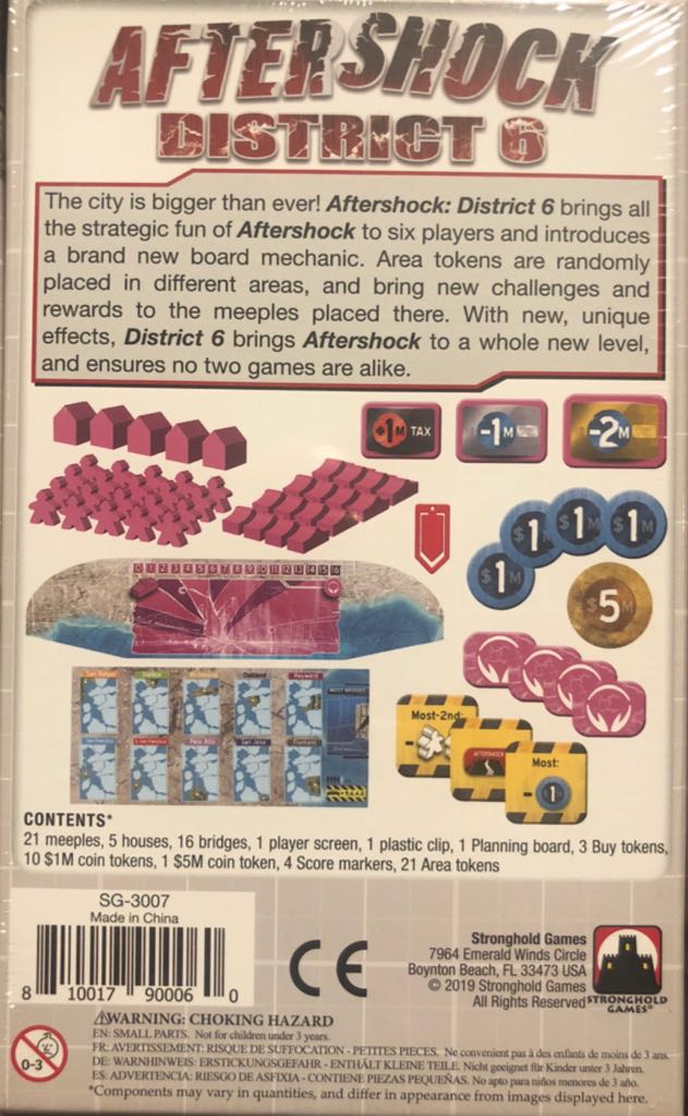 Aftershock: District 6  (3-6) board game collectible [Barcode 810017900060] - Main Image 2