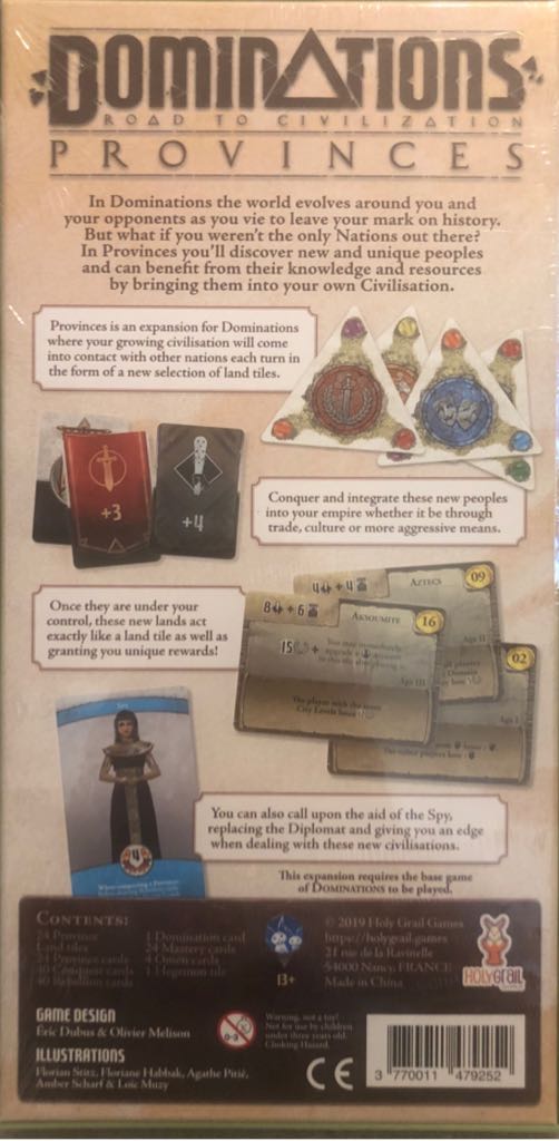 Dominations: Provinces Expansion  board game collectible [Barcode 3770011479252] - Main Image 2