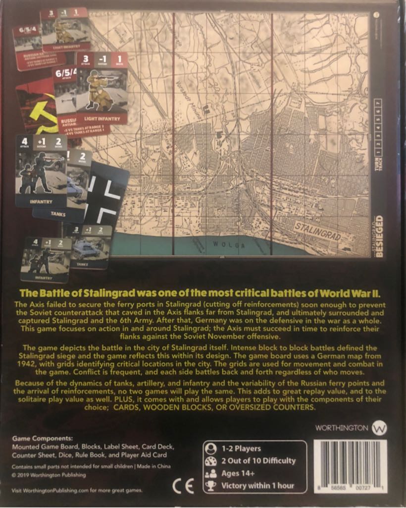 Stalingrad Besieged  (1-2) board game collectible [Barcode 856565007271] - Main Image 2