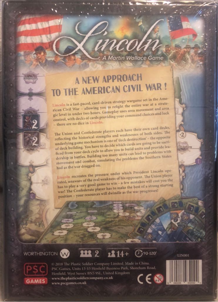 Lincoln: A Martin Wallace Game  (2) board game collectible [Barcode 5060226932092] - Main Image 2