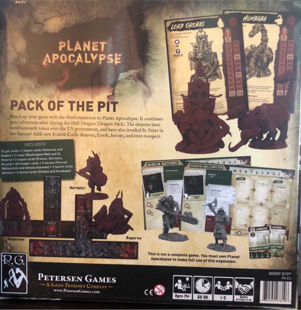 Planet Apocalypse: The Pack Of The Pit  board game collectible [Barcode 680569978196] - Main Image 2