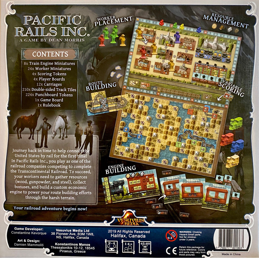 Pacific Rails Inc.  (2-4) board game collectible [Barcode 758277601863] - Main Image 2