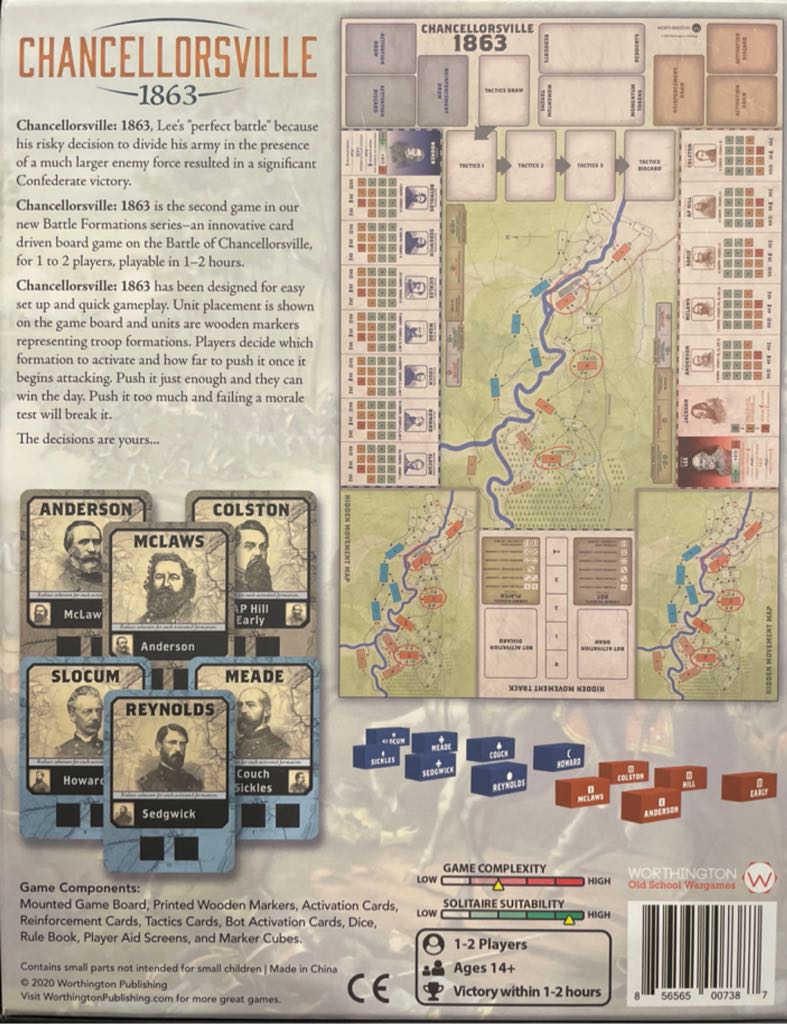 Chancellorsville: 1863  (1-2) board game collectible [Barcode 856565007387] - Main Image 2