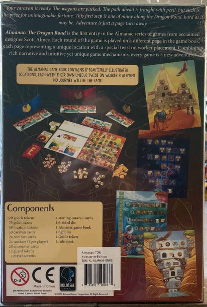 Almanac: The Dragon Road  (1-4) board game collectible [Barcode 843495102015] - Main Image 2