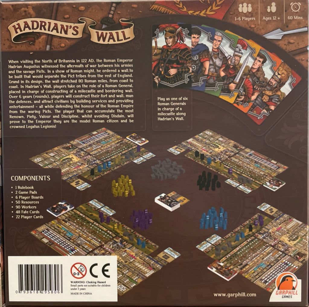 Hadrian’s Wall  (1-6) board game collectible [Barcode 793618295806] - Main Image 2