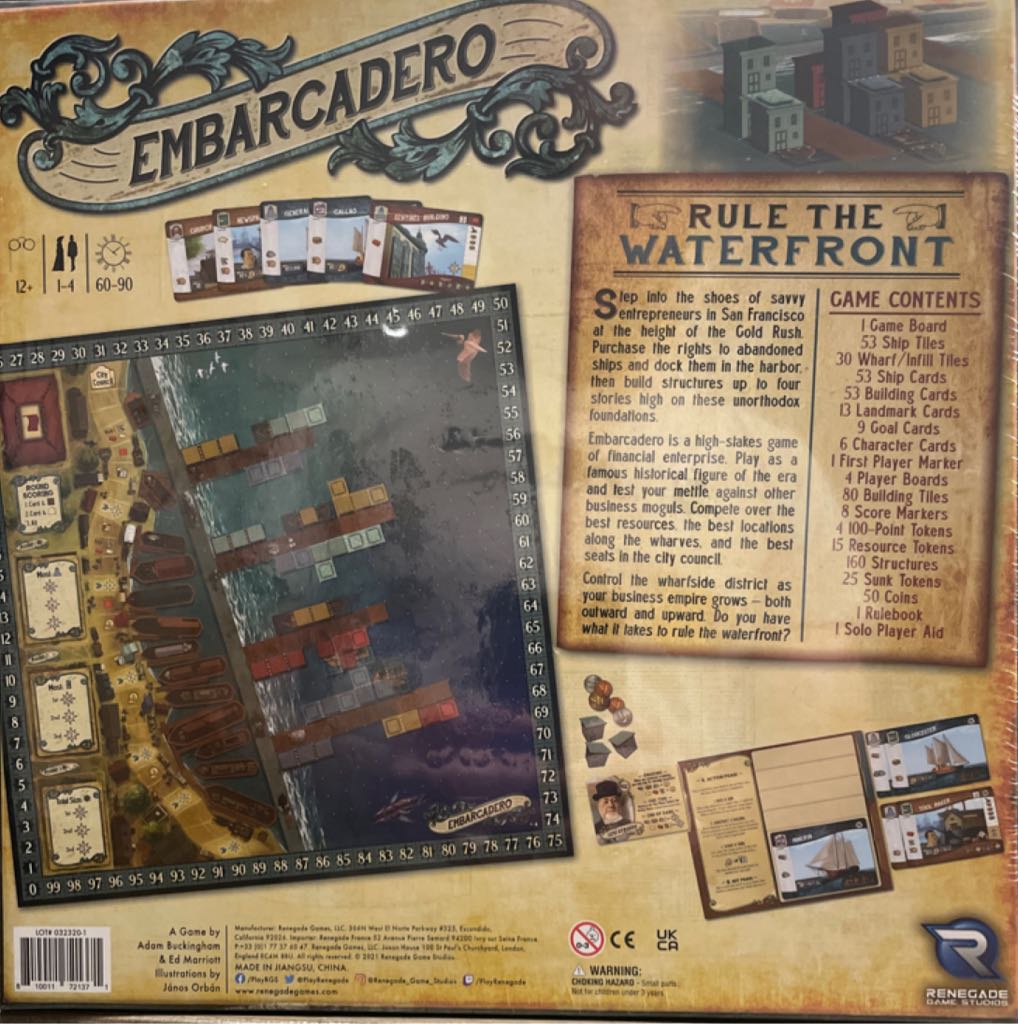 Embarcadero  (4) board game collectible [Barcode 810011721371] - Main Image 2