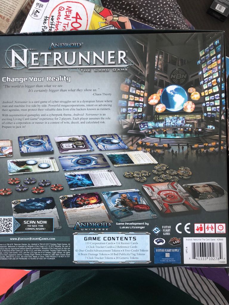 Android Netrunner The Card Game  (2) board game collectible [Barcode 841333102784] - Main Image 2