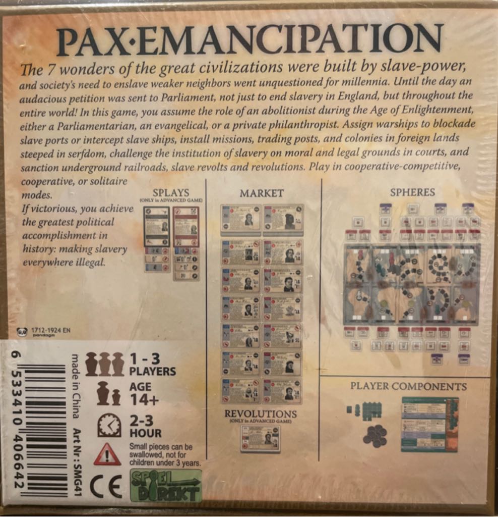PAX EMANCIPATION  (1-3) board game collectible [Barcode 6533410406642] - Main Image 2