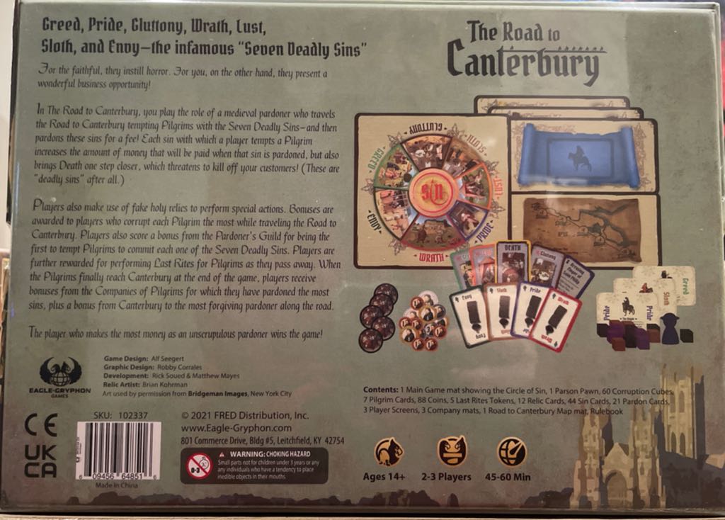 Road to Canterbury, The  (2-3) board game collectible [Barcode 609456648516] - Main Image 2