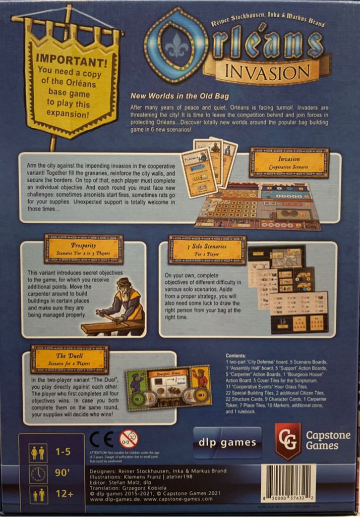 Orleans: Invasion  board game collectible [Barcode 850000576322] - Main Image 2