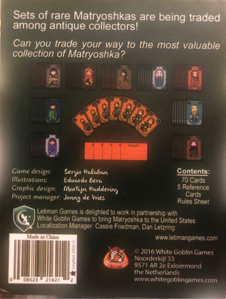 Matryoshka  (3-5) board game collectible [Barcode 008523216212] - Main Image 2